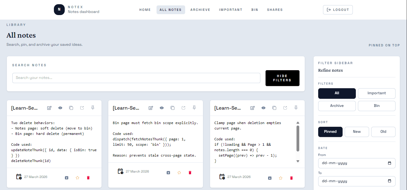 Notex | Shareable Notes App