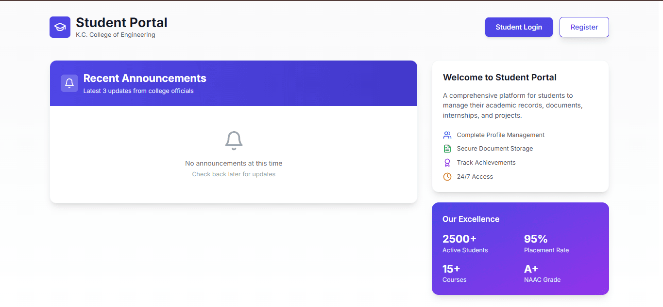 Student Portal | Live College System